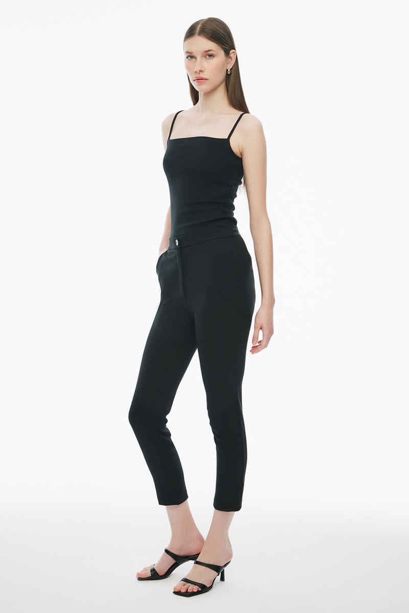 Perspective  Ankle Length Straight Leg Pants Black