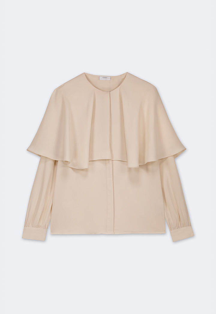 Choice Solid Relaxed Fit Blouse Sand