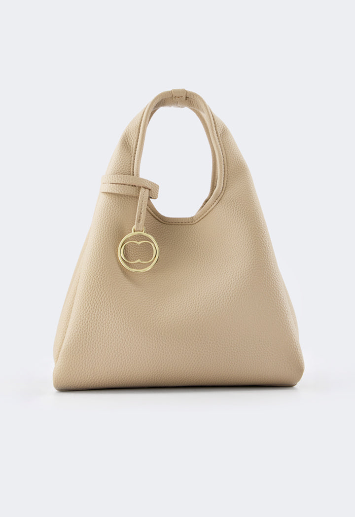 Choice Classic Solid Handbag Beige