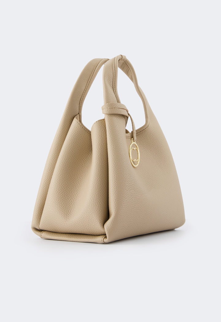 Choice Classic Solid Handbag Beige