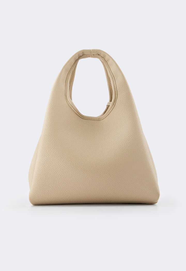 Choice Classic Solid Handbag Beige