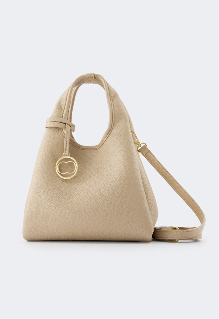Choice Classic Solid Handbag Beige