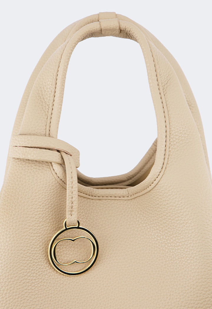 Choice Classic Solid Handbag Beige