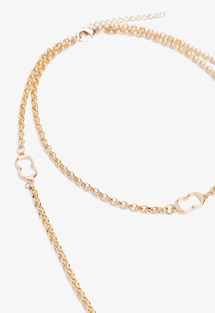 Choice Metallic Monogram Necklace Gold