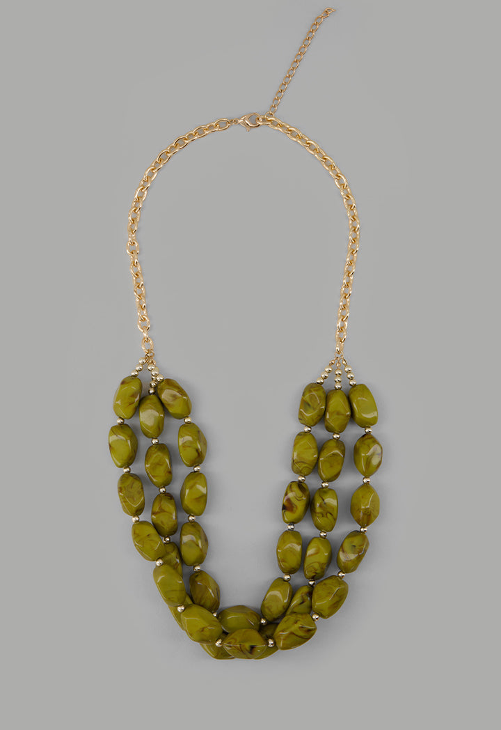 Choice Multistrand Marble Necklace Green