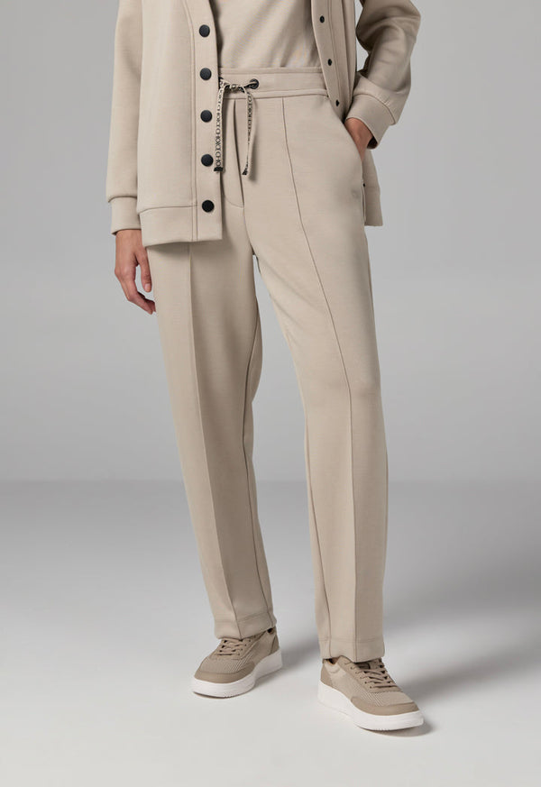 Choice Solid Elasticated Waistband Trousers Beige