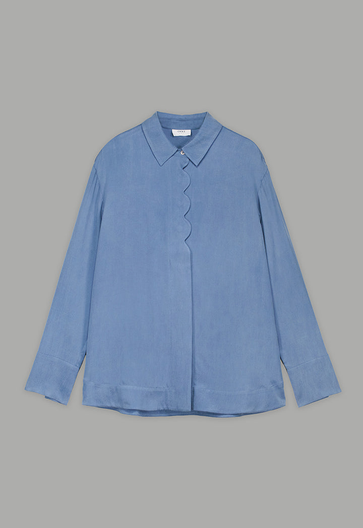 Choice Long Sleeves Basic Shirt Blue