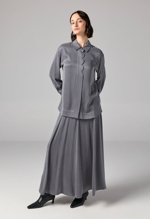 Choice Long Sleeves Basic Shirt Grey