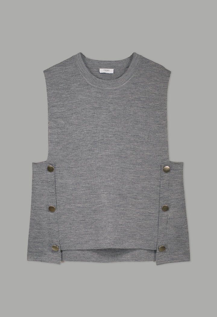 Choice Sleeveless Sweater Vest Grey