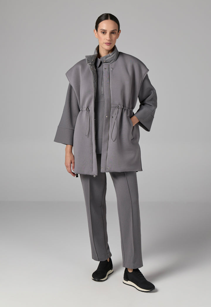 Choice Solid Quilted Sleeveless Gilet Grey