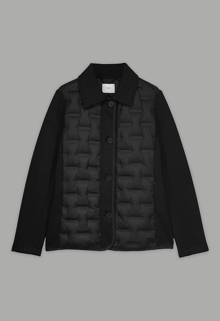 Choice Long Sleeve Quilted Jacket Black