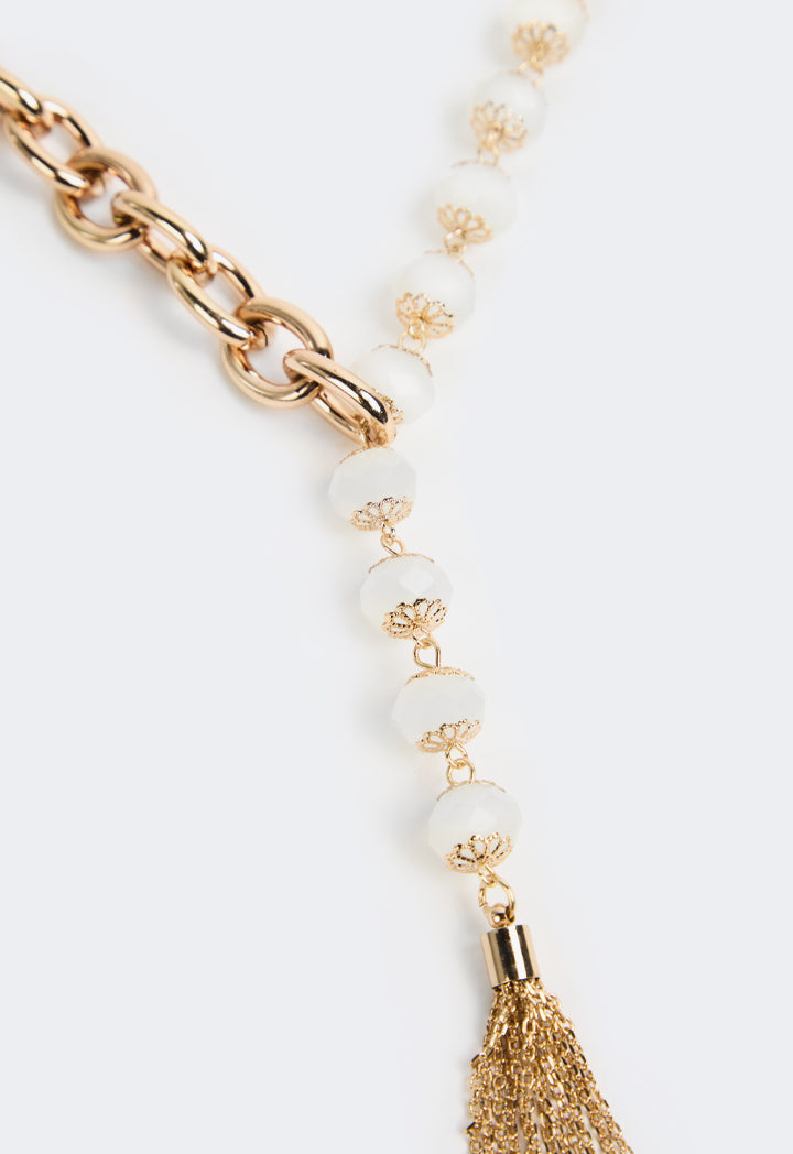 Choice Quartz Chain Necklace White