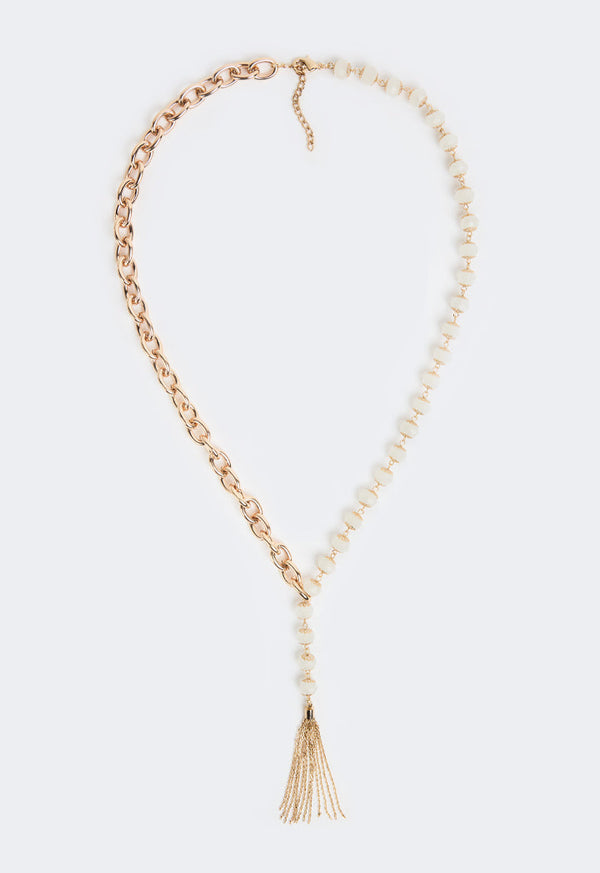 Choice Quartz Chain Necklace White