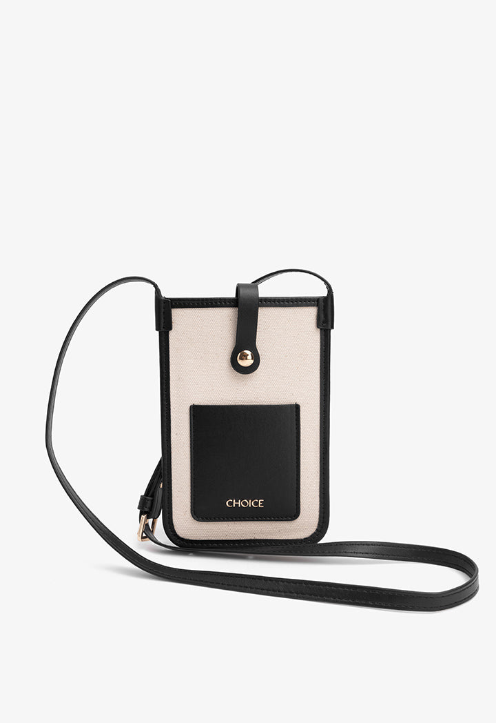 Choice Knitted Pu Leather Phone Bag Black