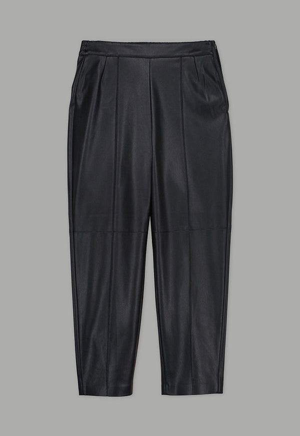 Choice Basic Pu Leather Trousers Black