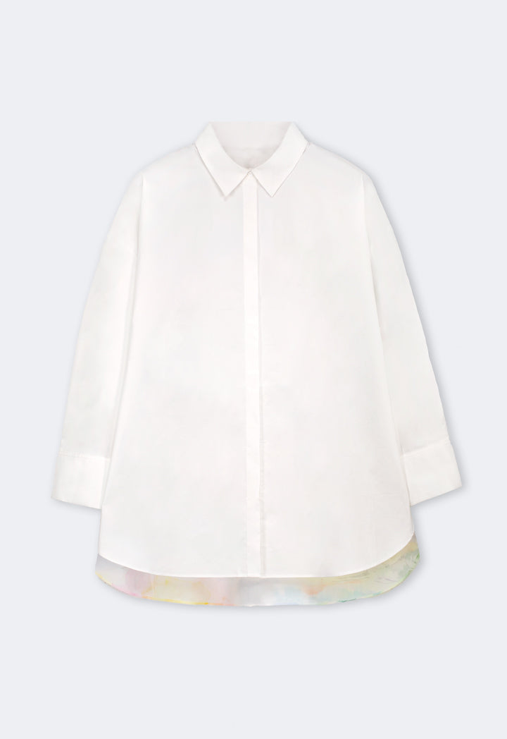 Choice Back Printed Long Sleeve Shirt Off White