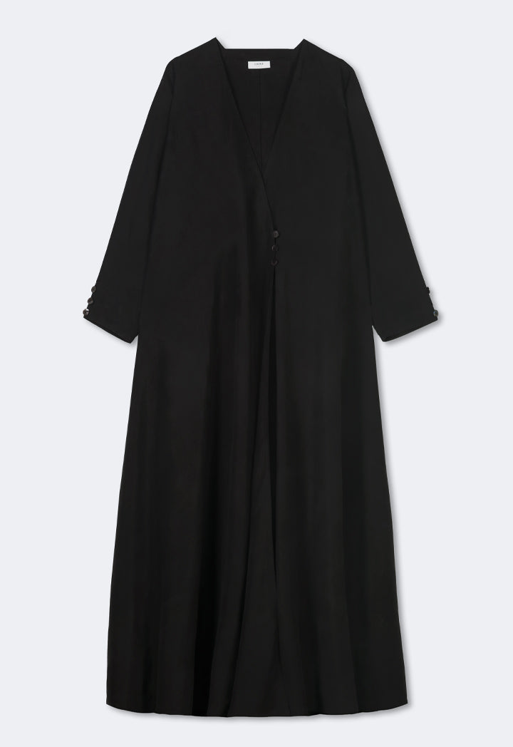 Choice Solid Oversized Maxi Abaya With Hijab Black