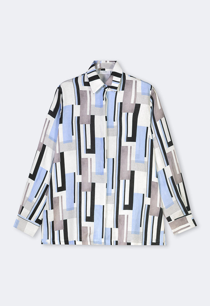 Choice Long Sleeve Printed Shirt Multi Color