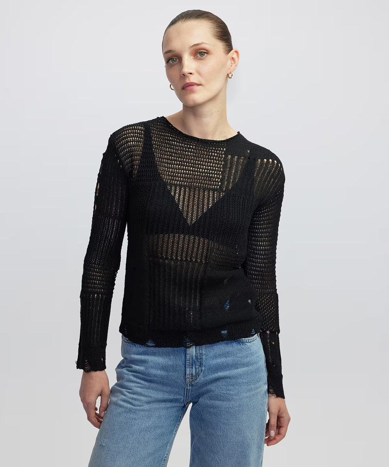 Ipekyol Openwork Knitwear With An Aged Effect Black