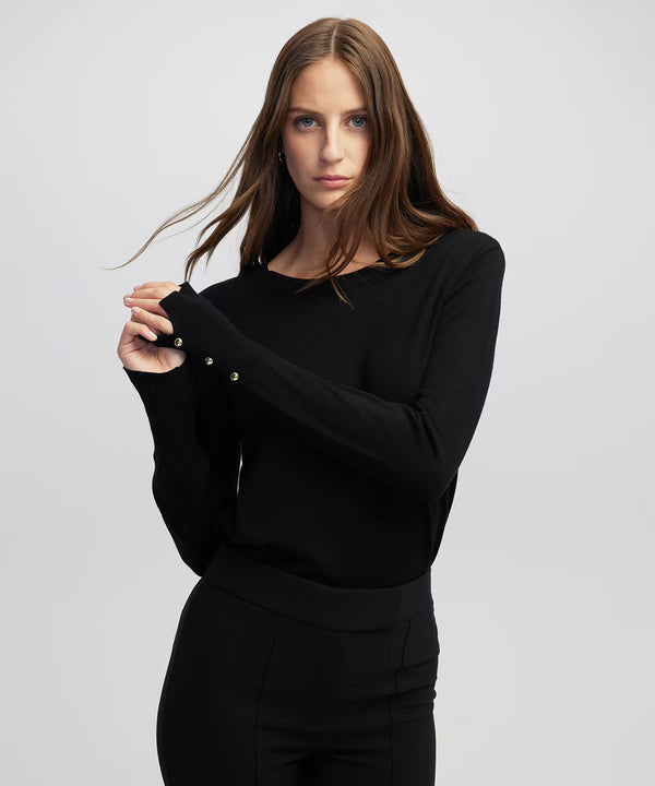 Ipekyol Contrast Button-Down Knitwear Black