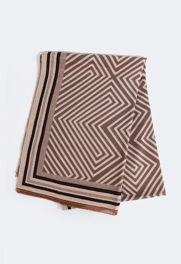 Choice Chic Geometric Pashmina Scarf Taupe