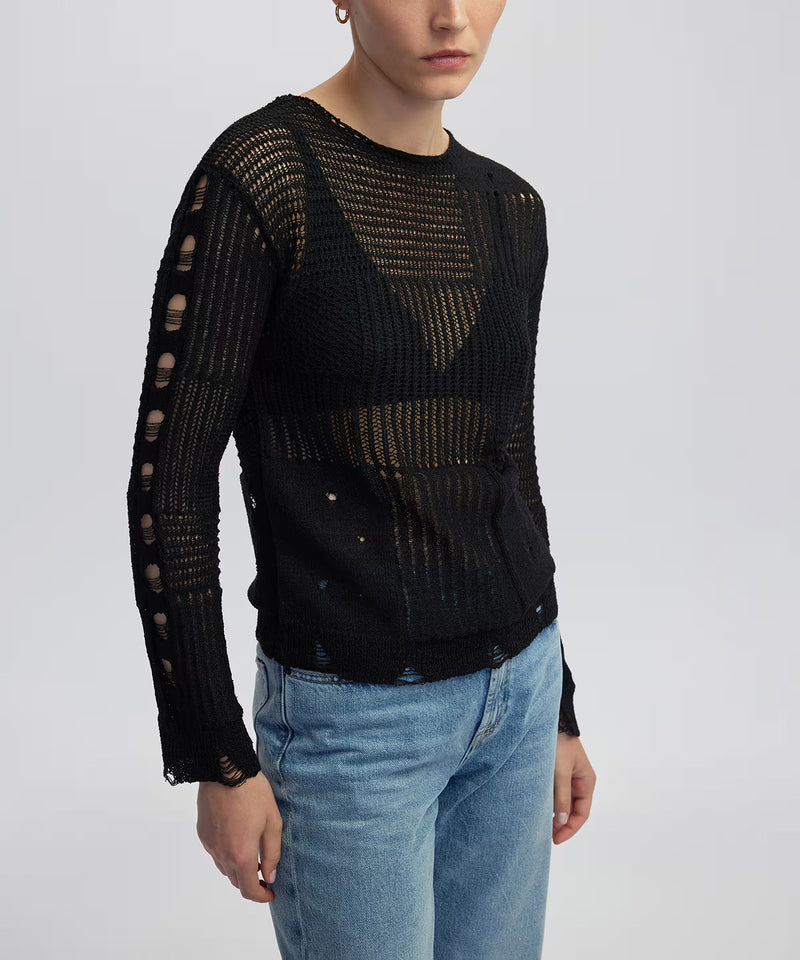 Ipekyol Openwork Knitwear With An Aged Effect Black