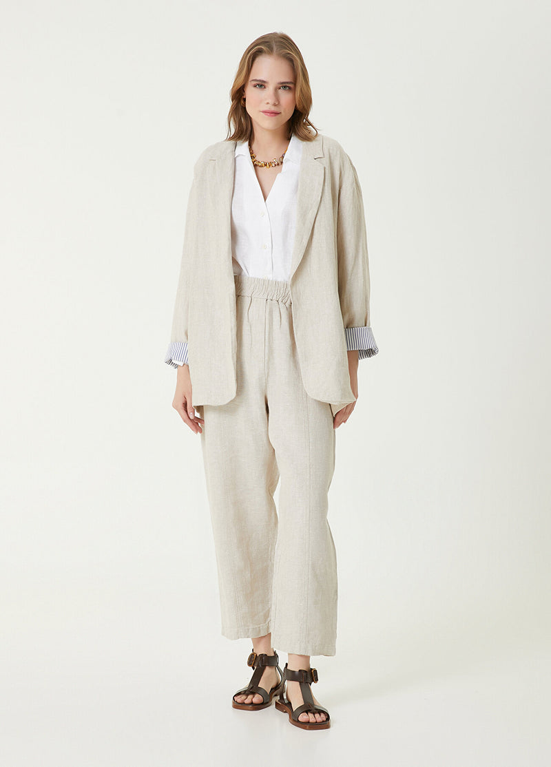 Beymen Club Comfortable Fit Linen Jacket Beige