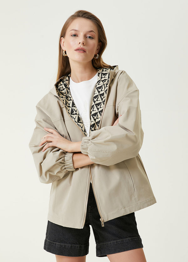 Beymen Club Hooded Zippered Coat Beige