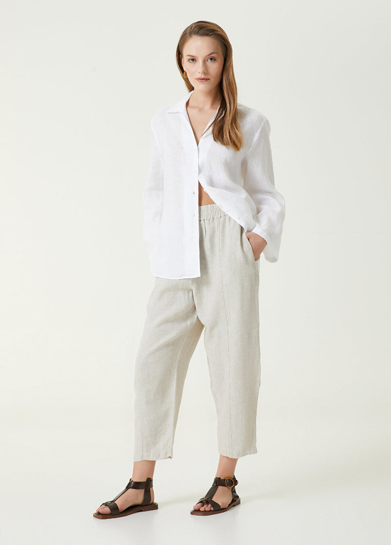 Beymen Club Solid Linen Shirt Off White