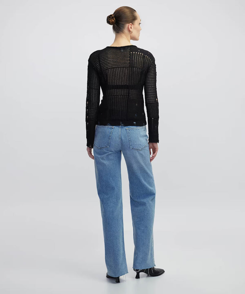 Ipekyol Openwork Knitwear With An Aged Effect Black