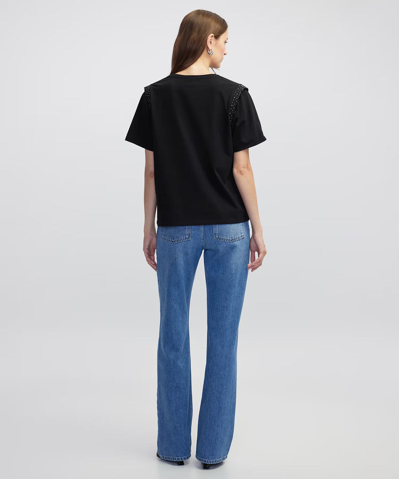 Ipekyol Trok Printed T-Shirt Black