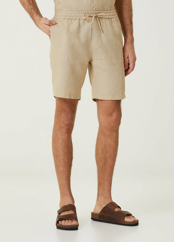 Beymen Club Men Waist Cord Linen Shorts Beige