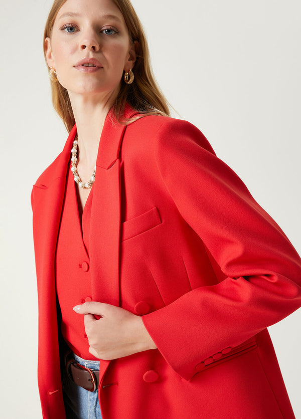 Beymen Club Double Breasted Blazer Red