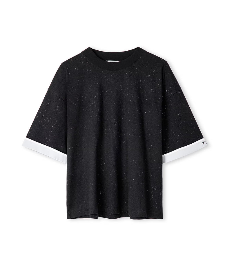 Ipekyol Embroidered Color Block T-Shirt Black