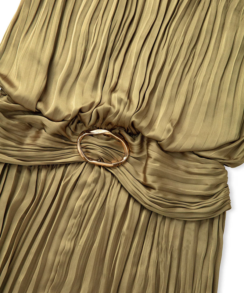 Ipekyol Pleated Jumpsuit With Metal Buckles Green