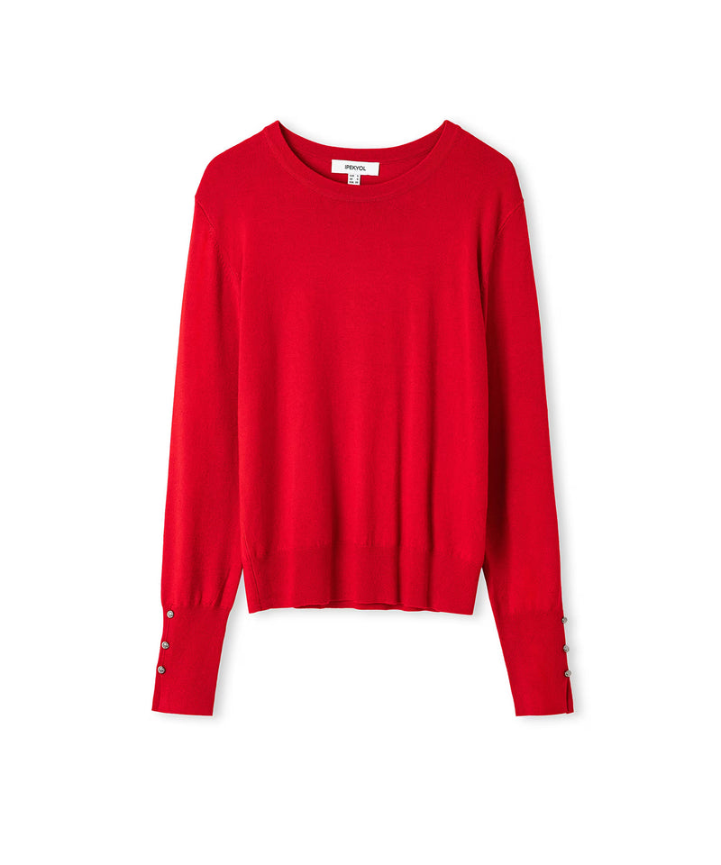 Ipekyol Contrast Button-Down Knitwear Red