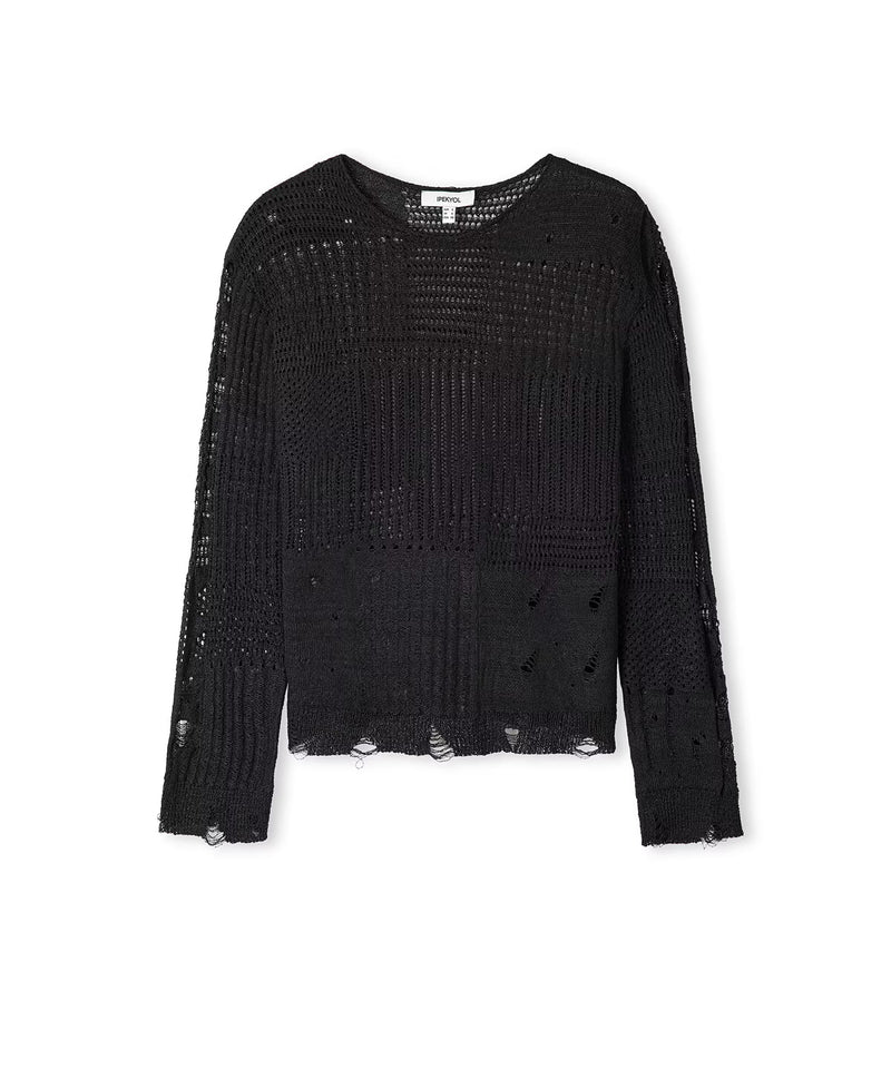 Ipekyol Openwork Knitwear With An Aged Effect Black