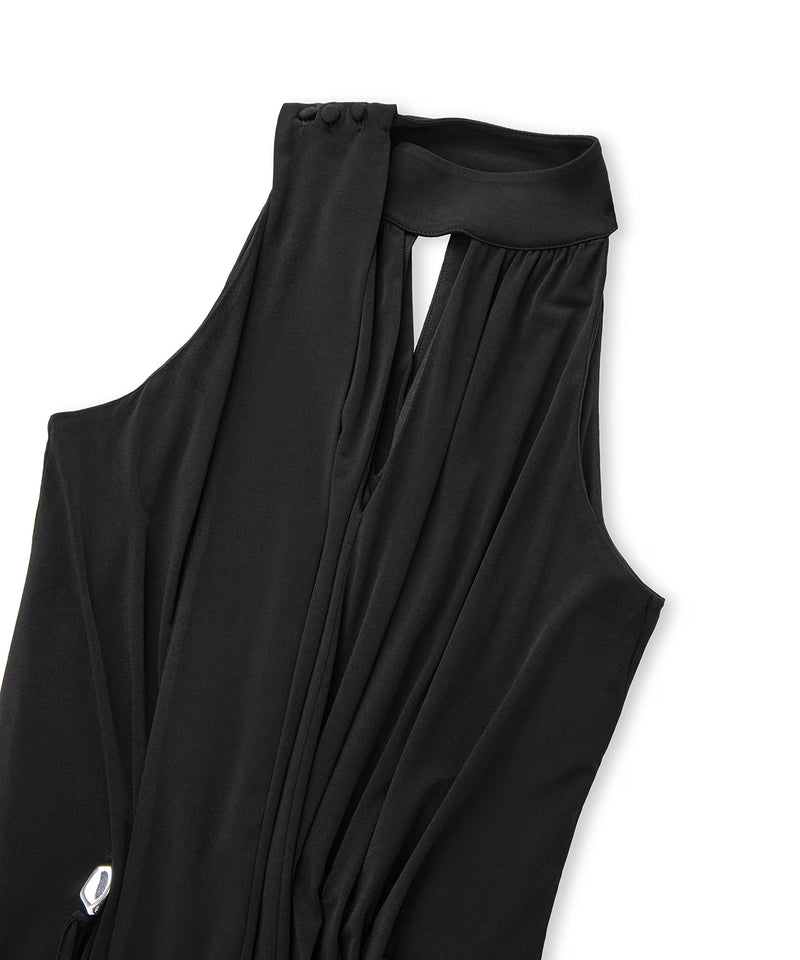 Ipekyol Adjustable Waist Dress With Scarf Black