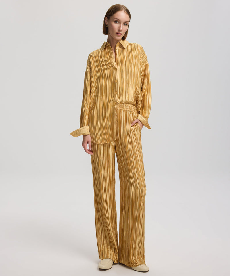 Ipekyol Drawstring Pleated Trousers Gold