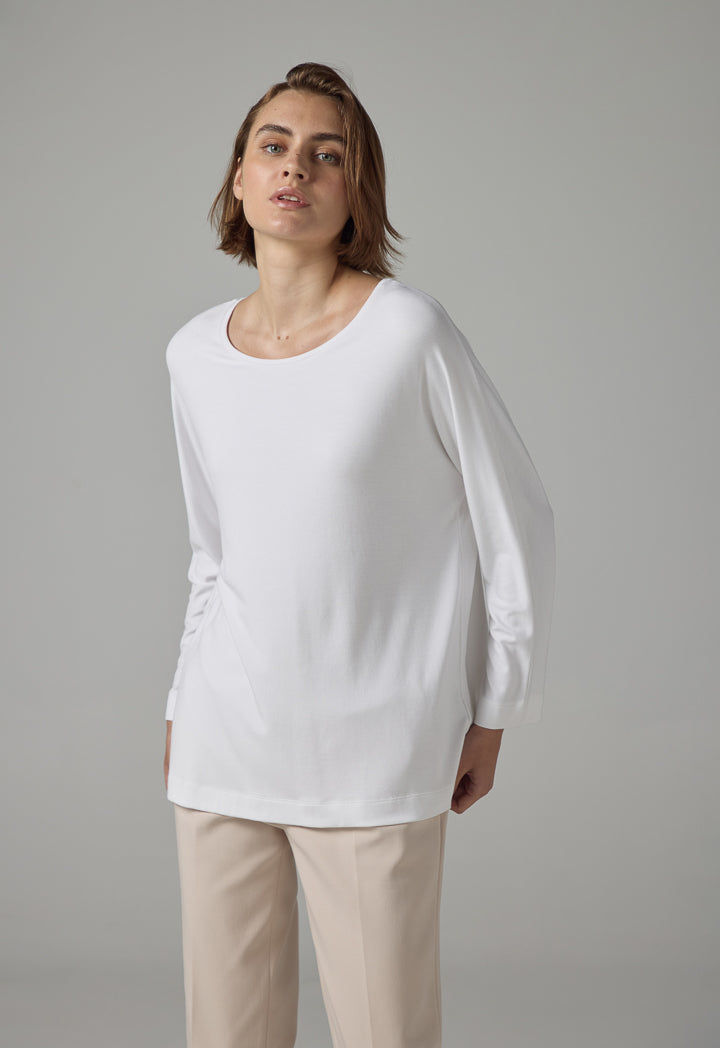 Choice Long Sleeve Basic Top Off White