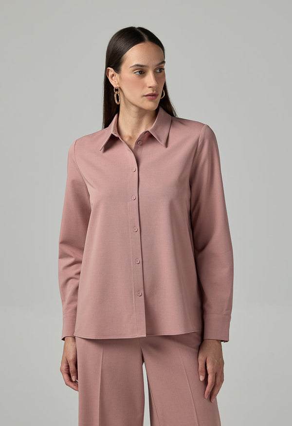 Choice Long Sleeves Basic Shirt Pink