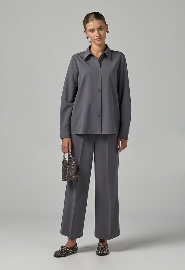 Choice Long Sleeves Basic Shirt Grey