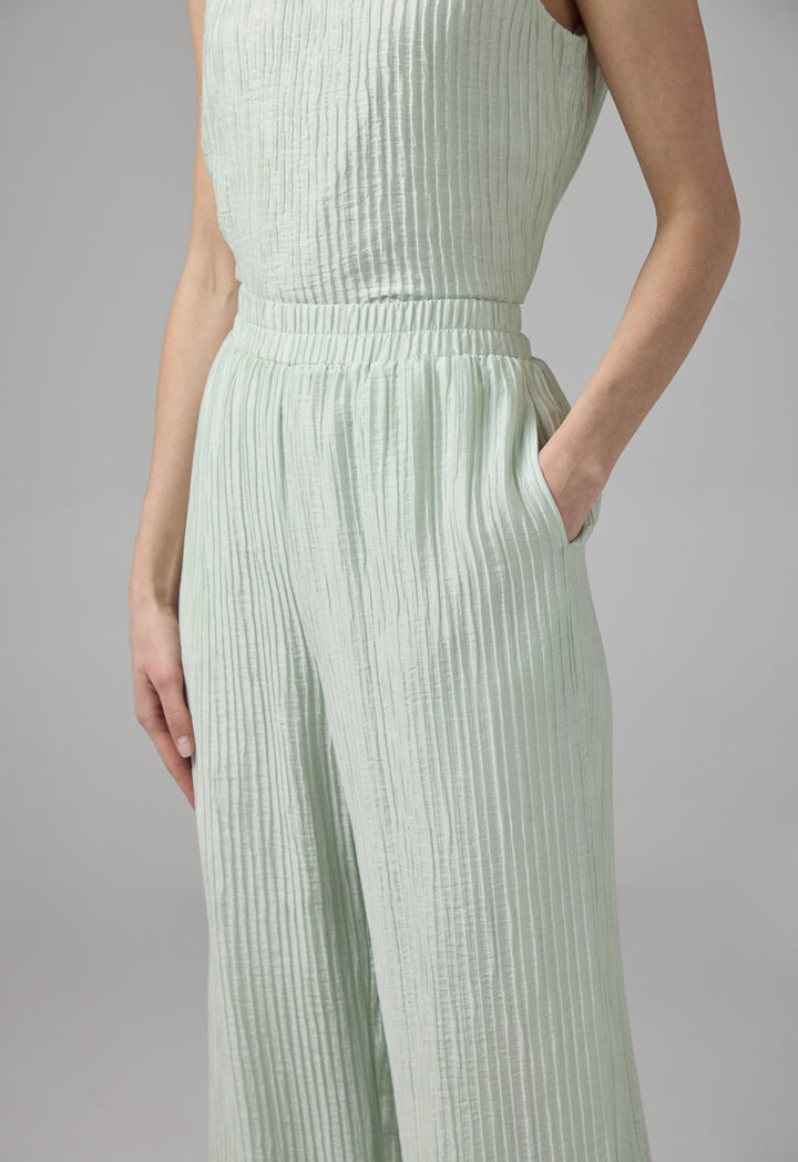 Choice Elasticated Waist Straight Cut Trousers Mint