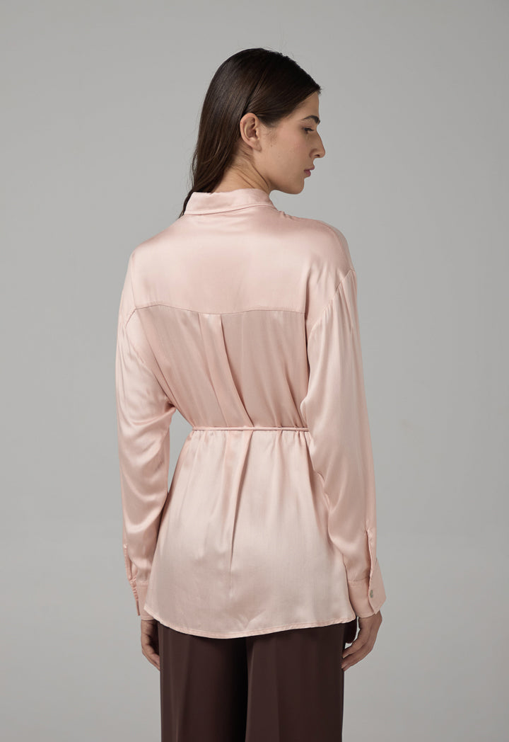 Choice Long Sleeve Basic Shirt Blush