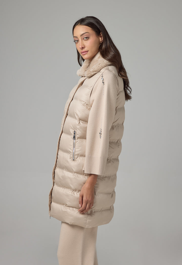 Choice Quilted Sleeveless Puffer Gilet Camel