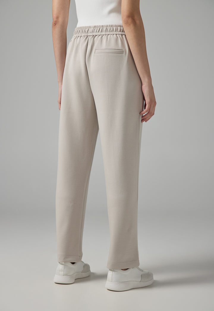 Choice Solid Elasticated Waistband Trousers Light Grey