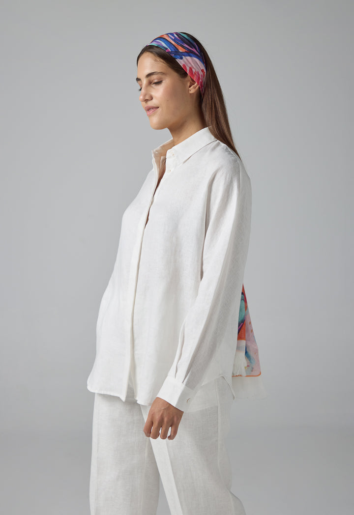 Choice Long Sleeves Basic Shirt Off White