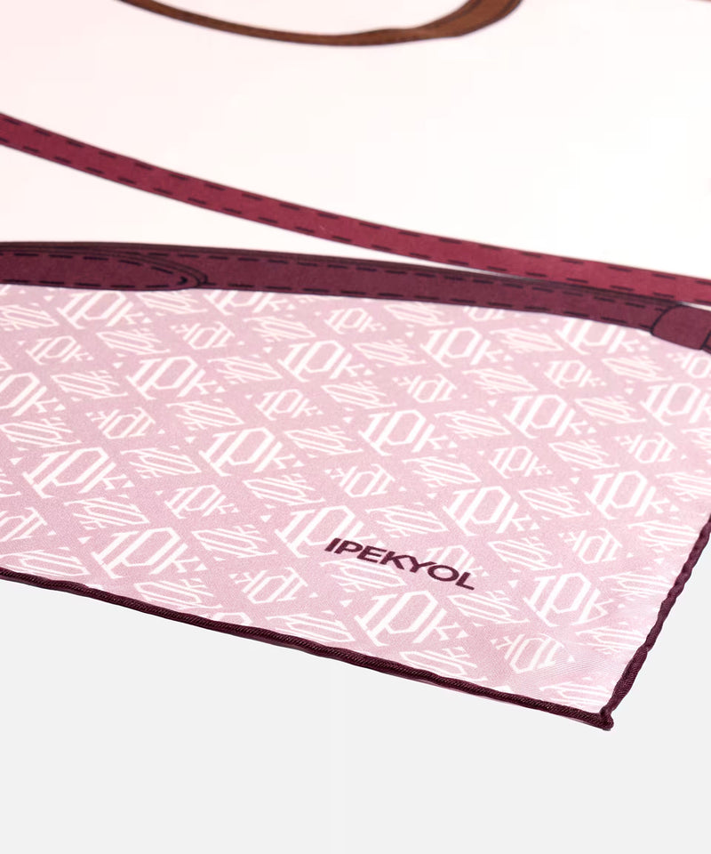 Ipekyol 100% Silk Scarf  Bordoux