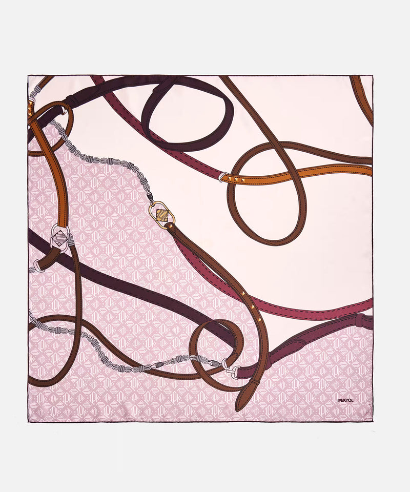 Ipekyol 100% Silk Scarf  Bordoux