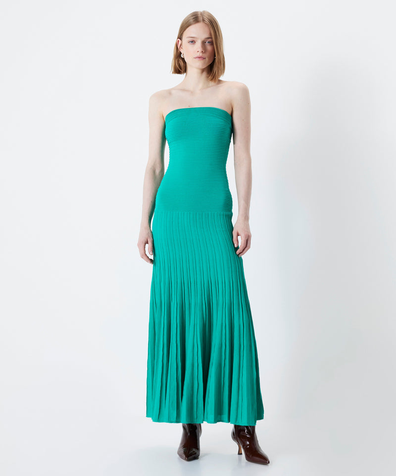 Ipekyol Strapless Knit Dress Green